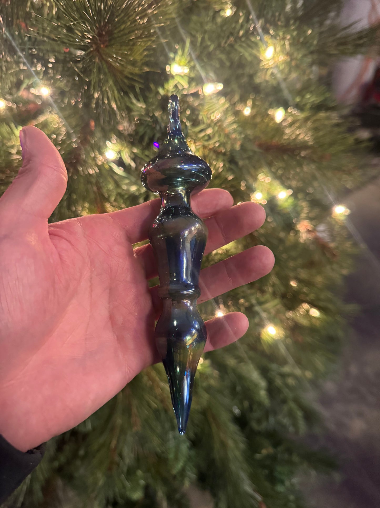 Glass Ornament Cobalt Blue