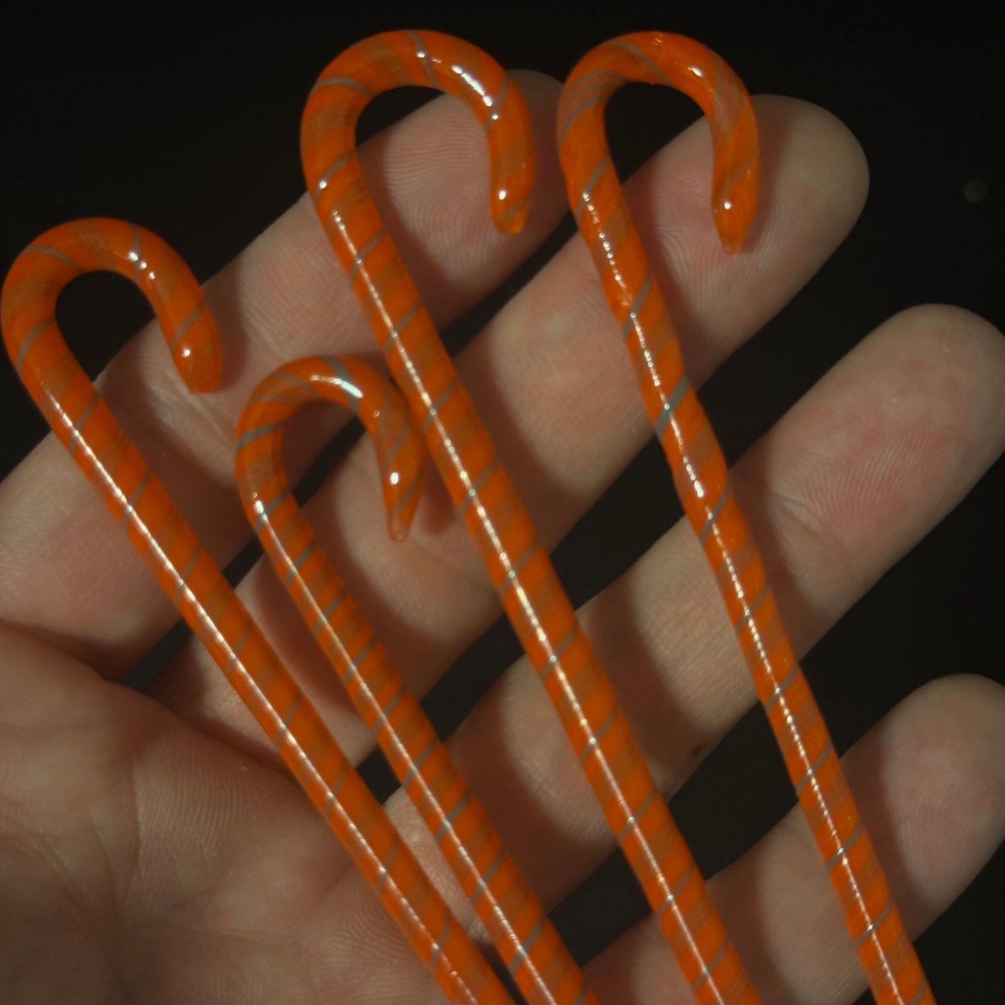 Candy Cane Glass Ornament