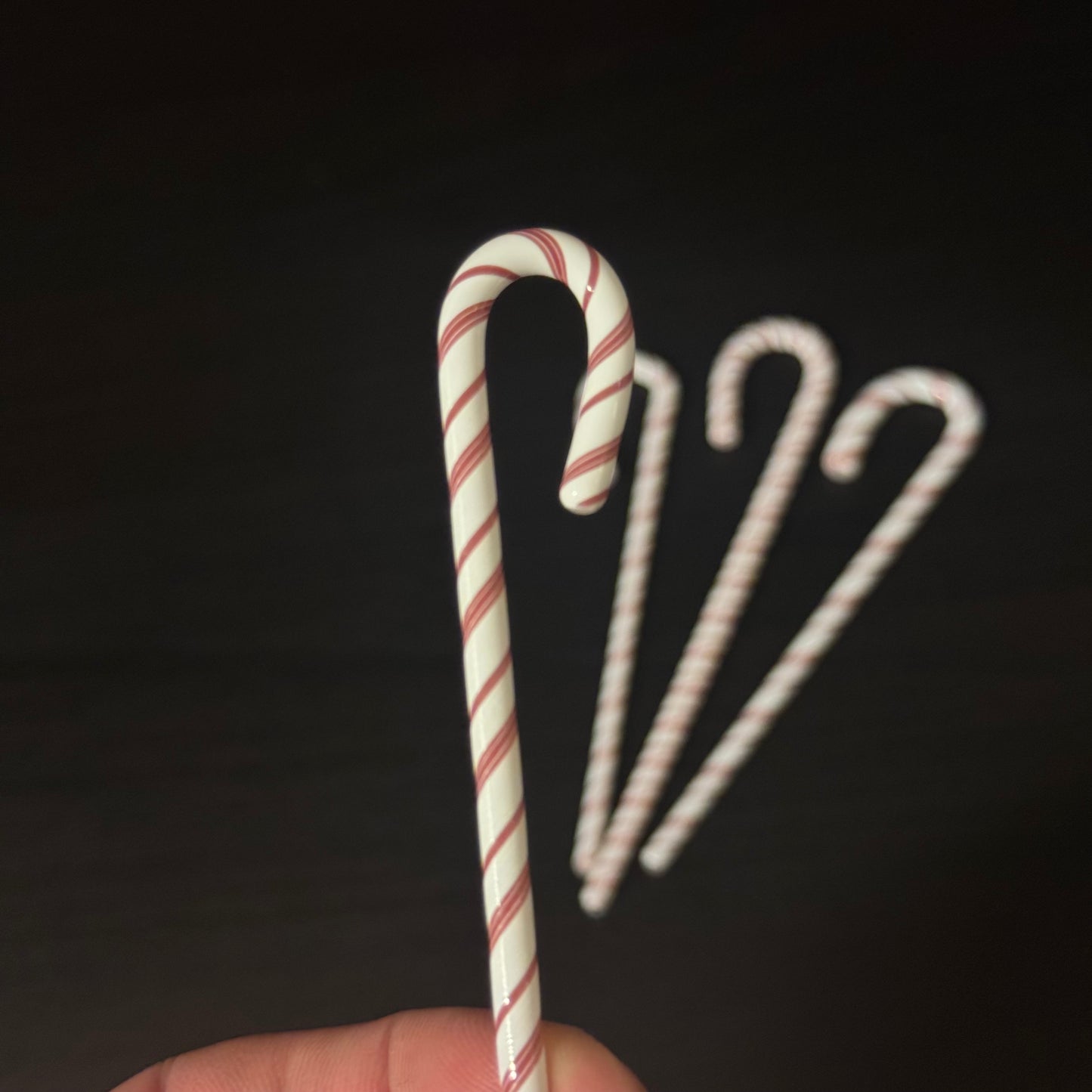 Candy Cane Glass Ornament