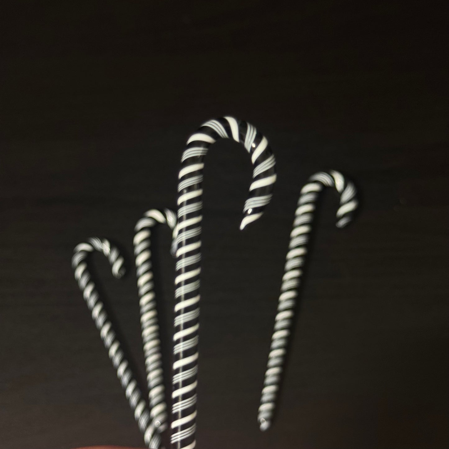 Candy Cane Glass Ornament