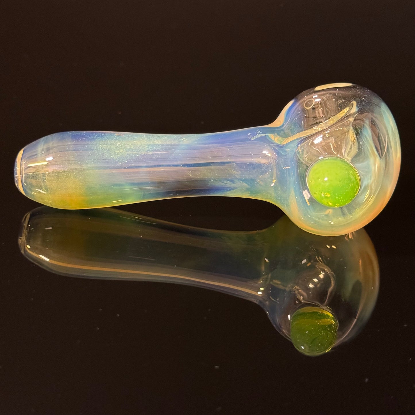 Inside Silver Fuming Color Changing Glass with Slyme Heady Pipe Hand Blown