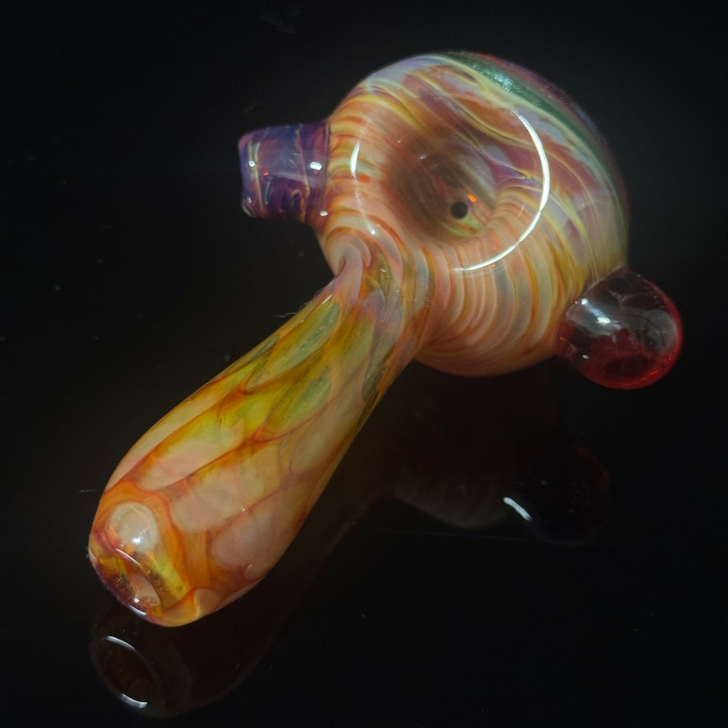 Full Linework Switchback Honeycomb Glass Pipe, Heady Hand Blown