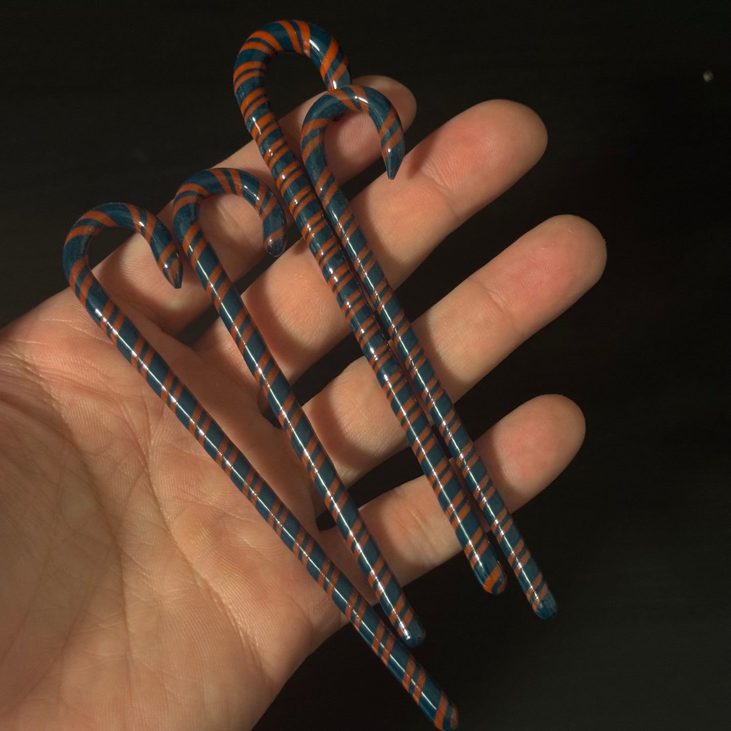 Candy Cane Glass Ornament