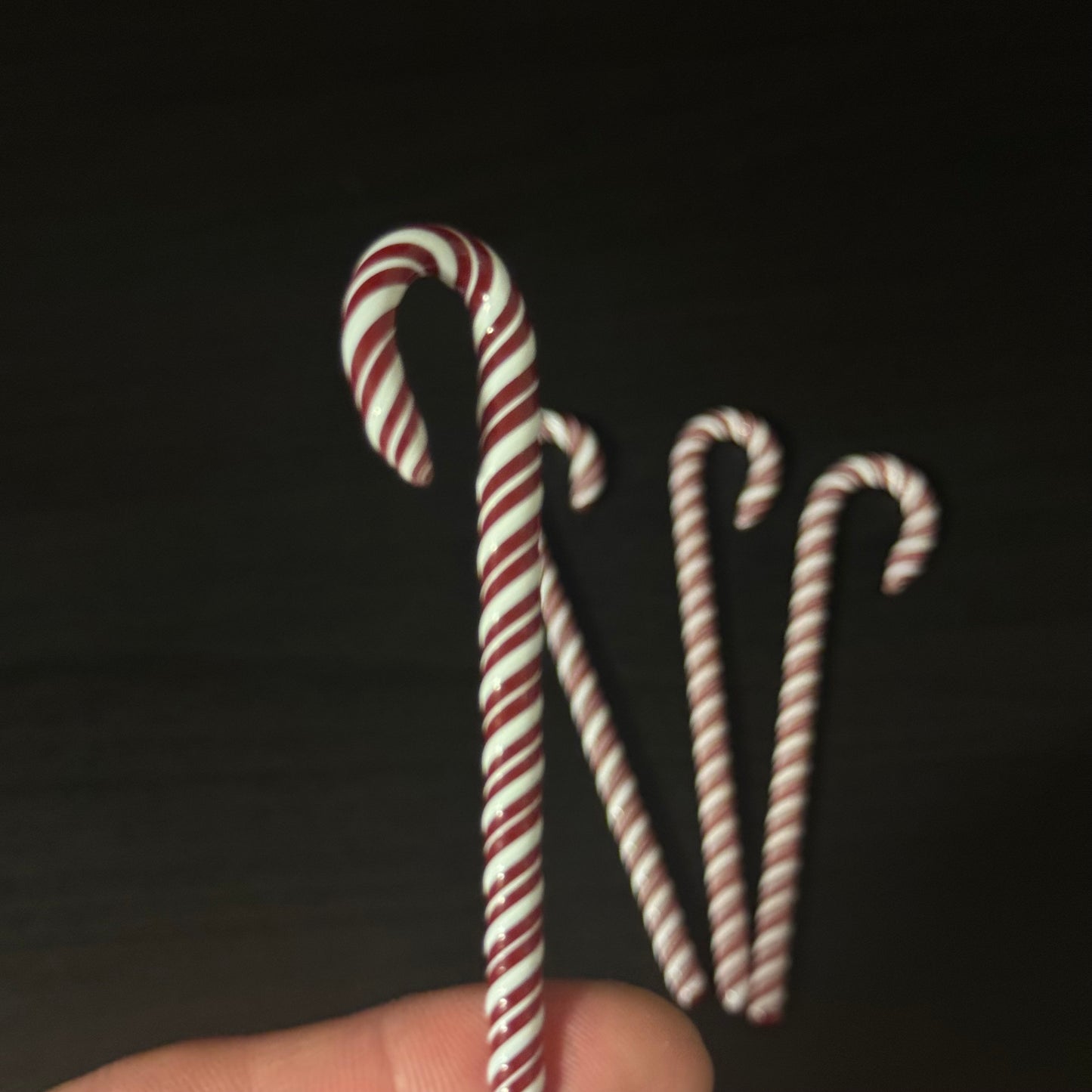Candy Cane Glass Ornament