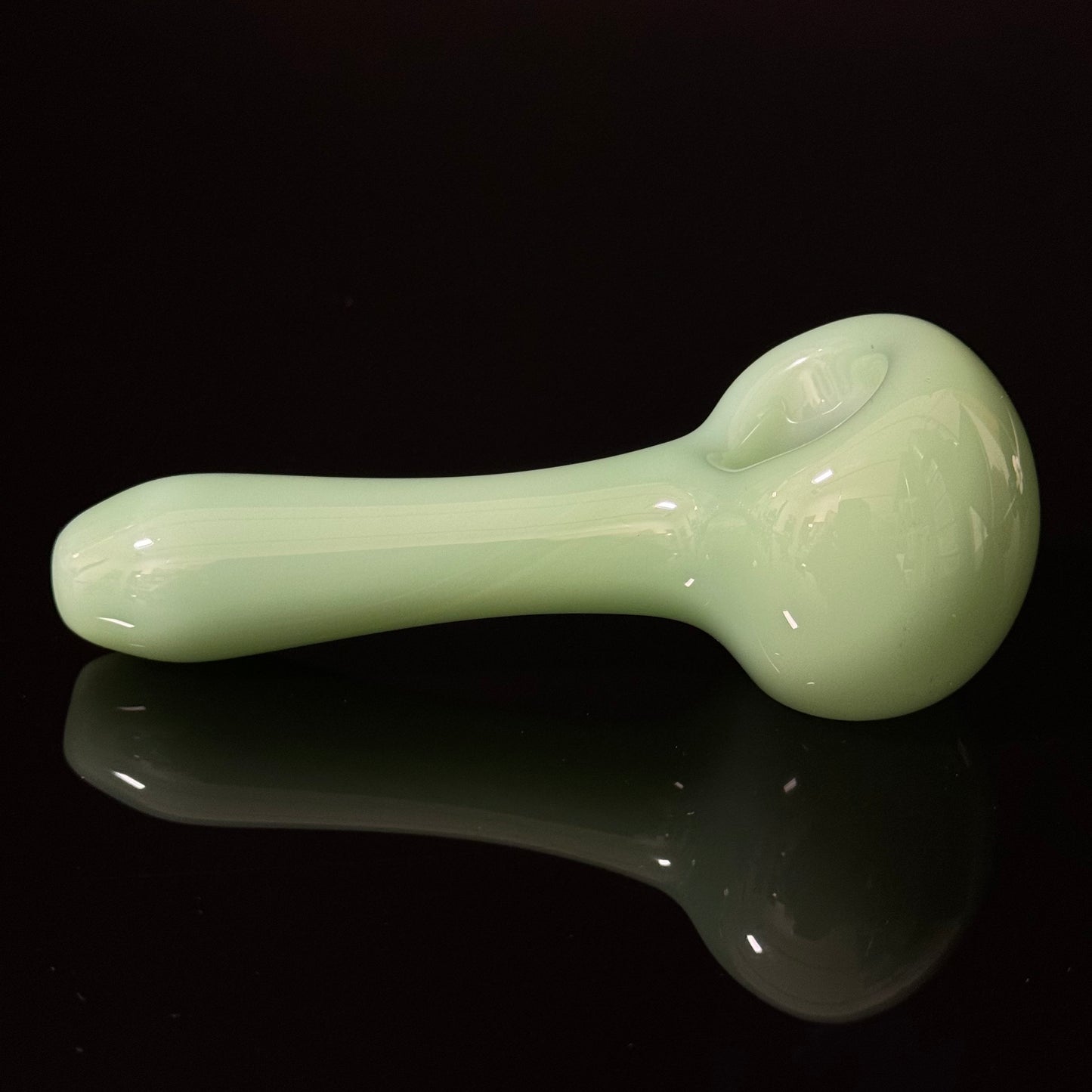 Solid Teal Color Glass Heady Pipe Hand Blown