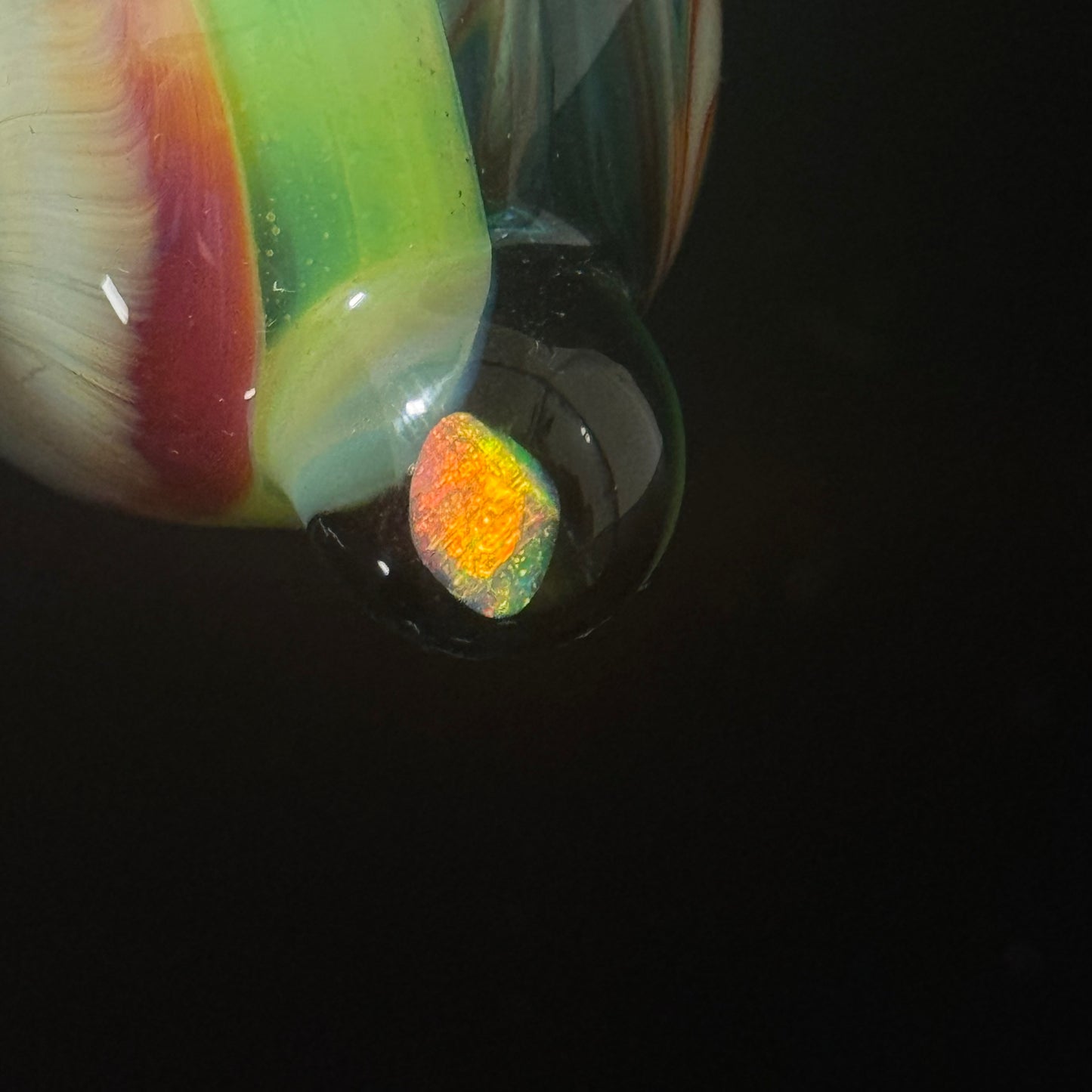 Linework Switchback Glass Pipe, Heady Hand Blown with An Opal