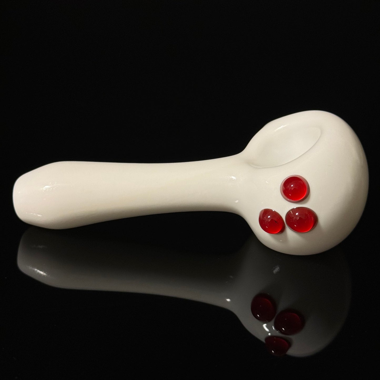 Solid White Pipe, Heady With Hand Blown