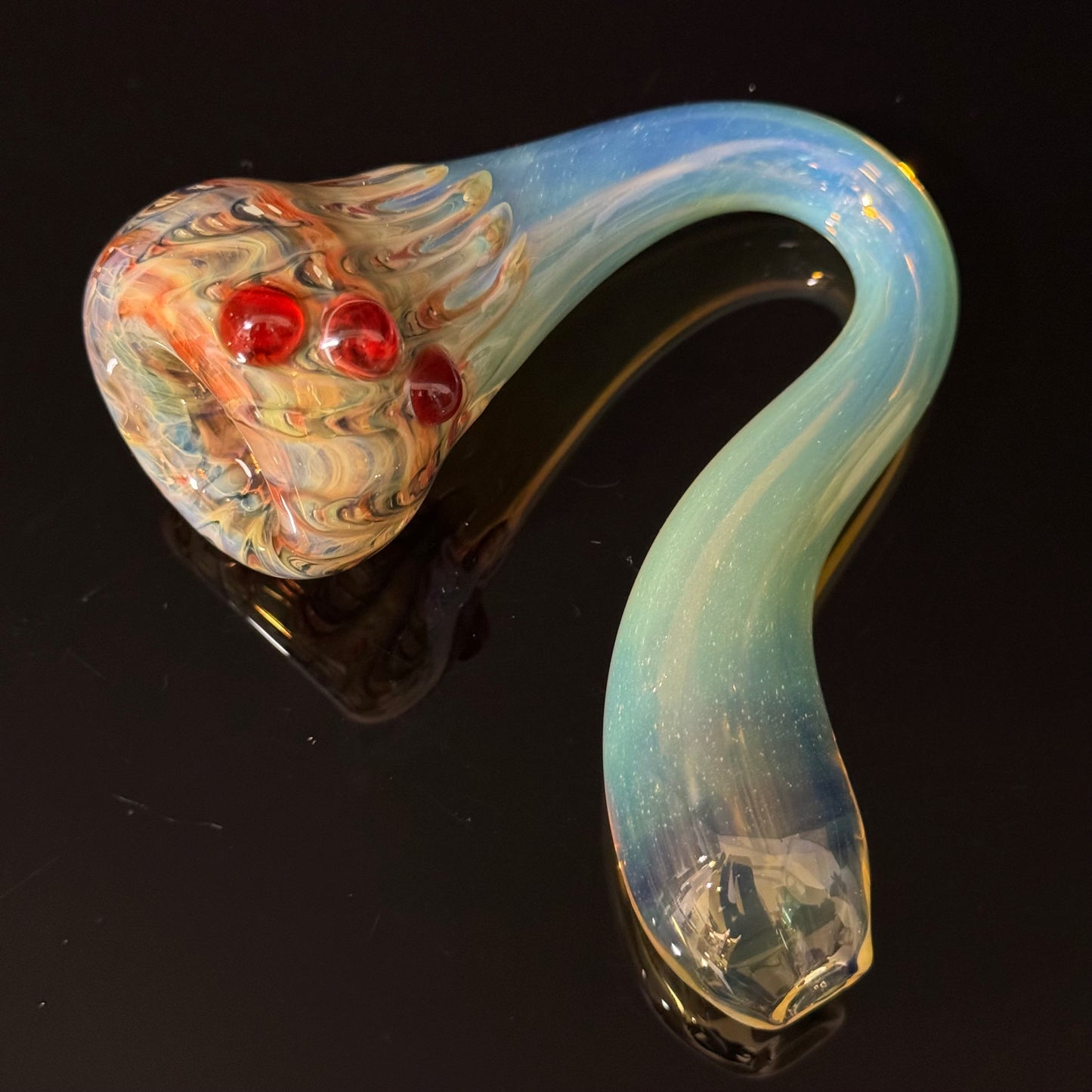 Silver Fumed Color Changing Glass Sherlock Pipe, Heady Hand Blown