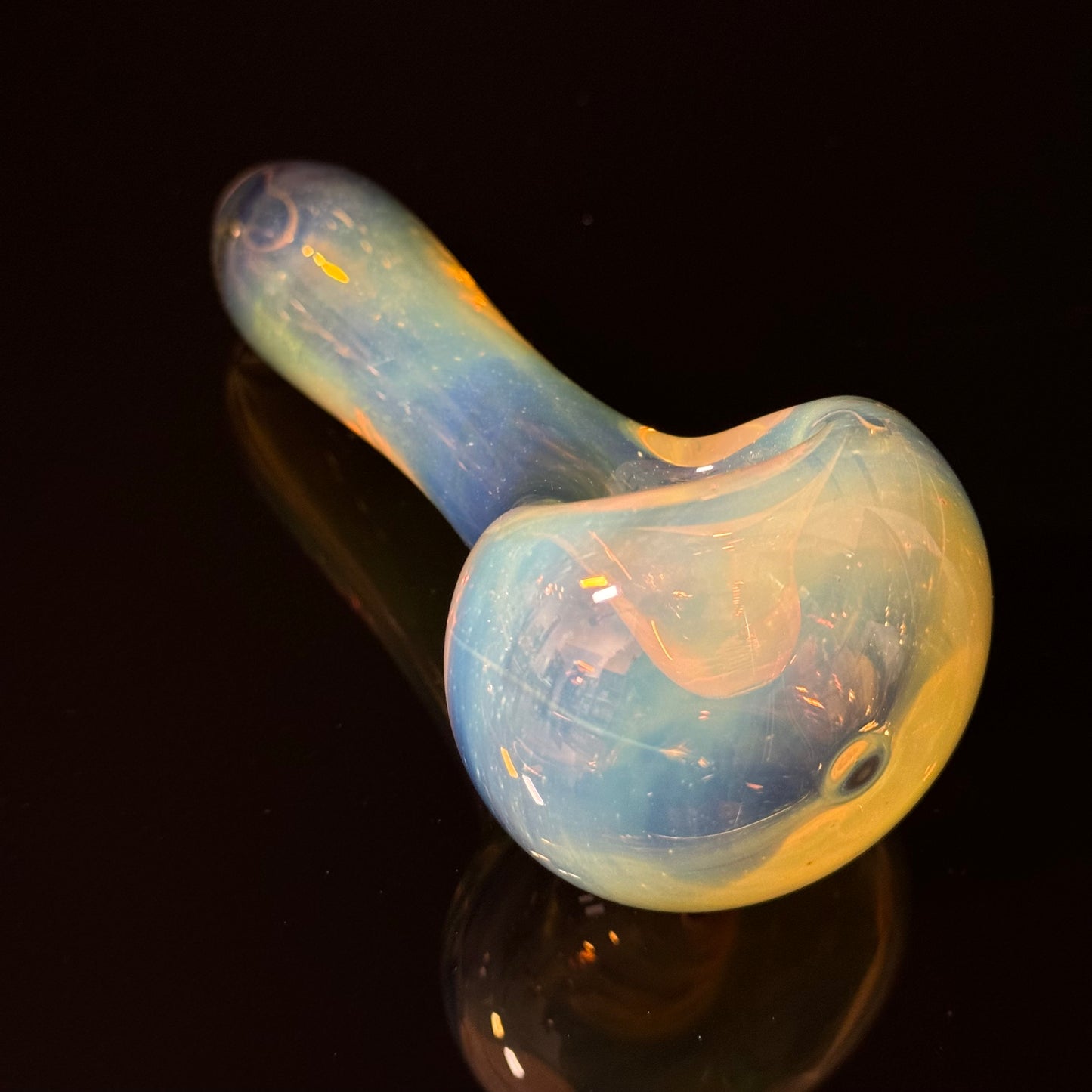 Inside Silver Fuming Color Changing Glass Heady Pipe Hand Blown