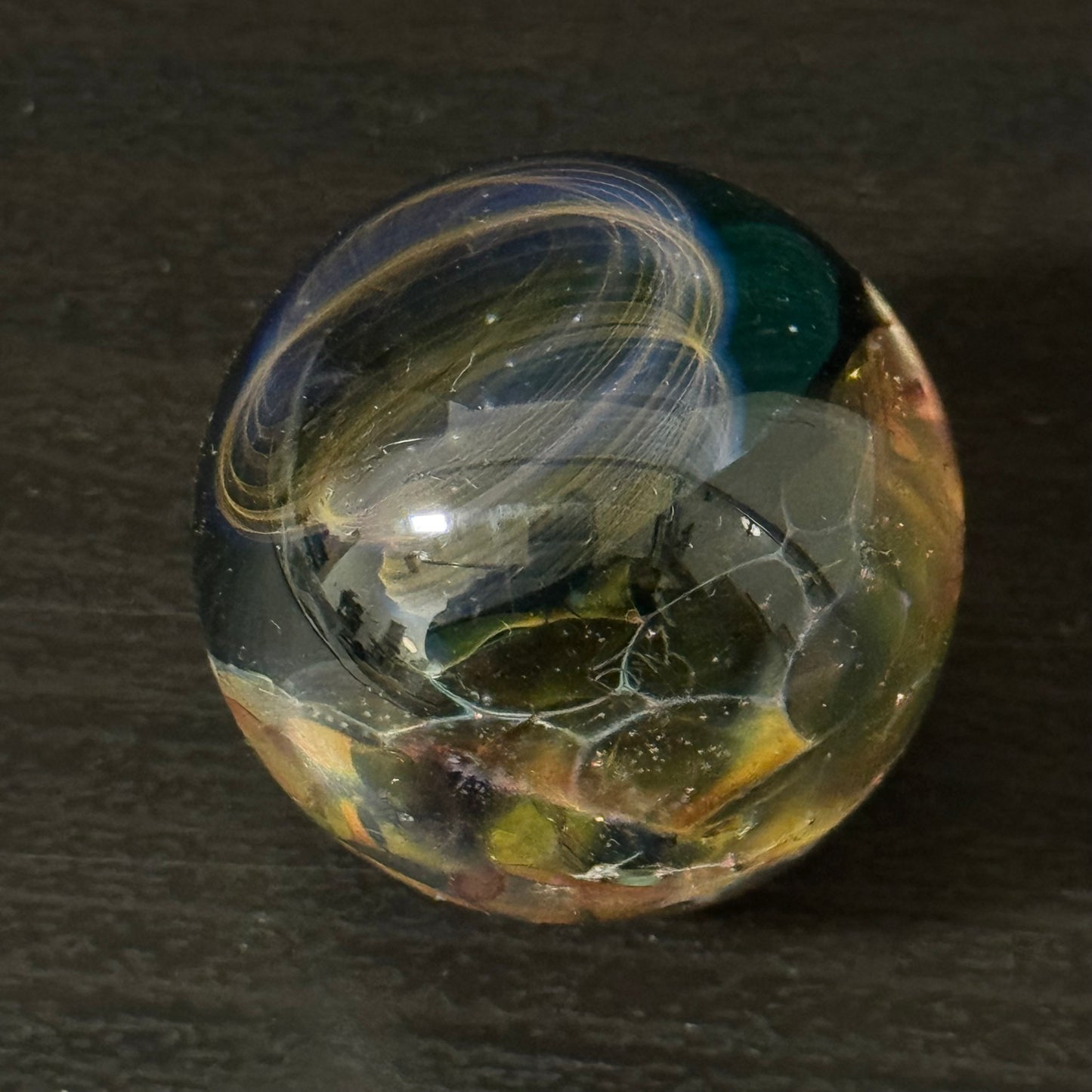 Space Galactic Vortex Glass Marble Hand Made