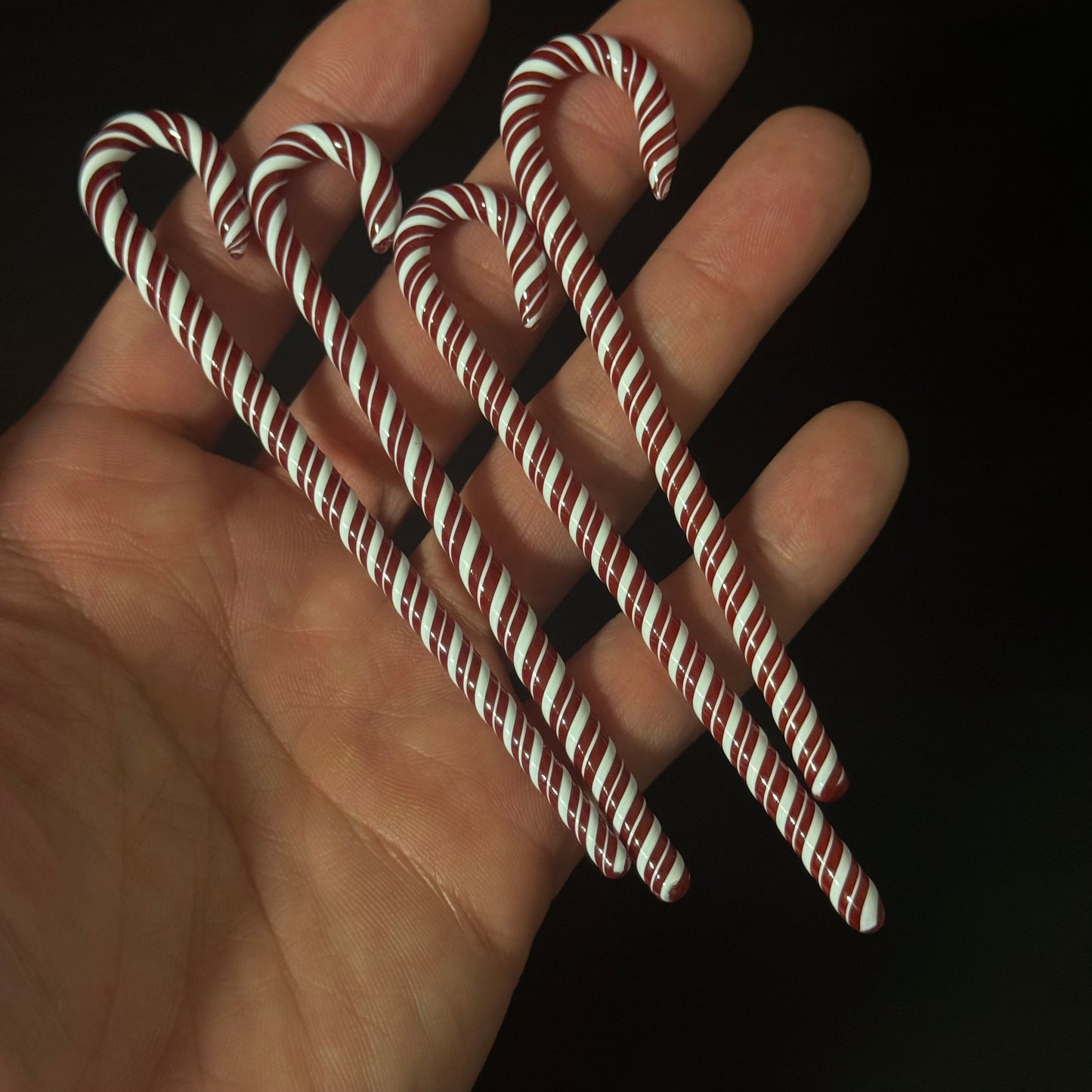Candy Cane Glass Ornament