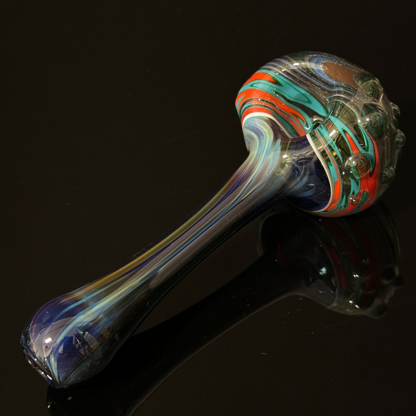 Full Linework Switchback Glass Pipe, Heady Hand Blown