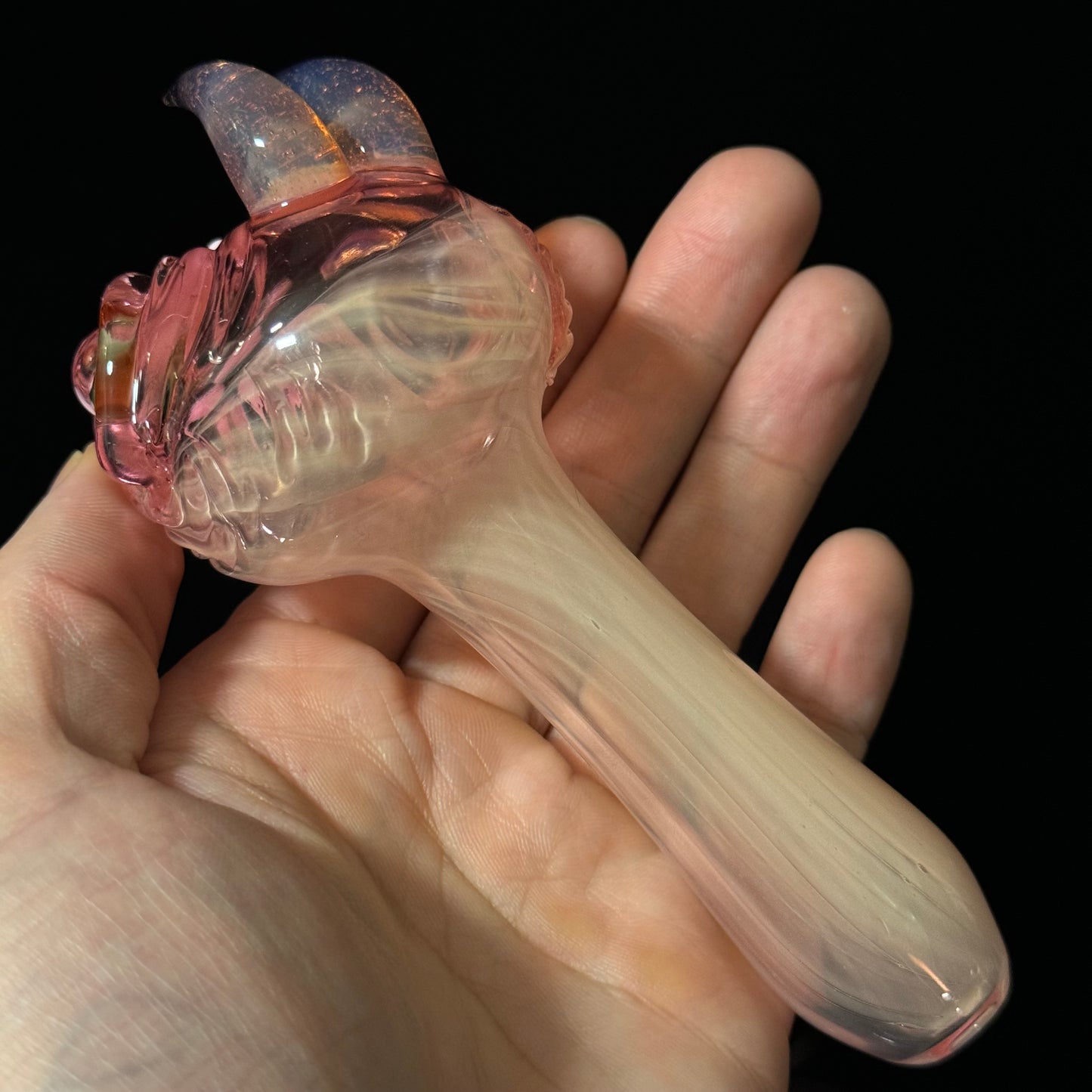 Pink Eyeball Monster Glass Heady Pipe Hand Blown