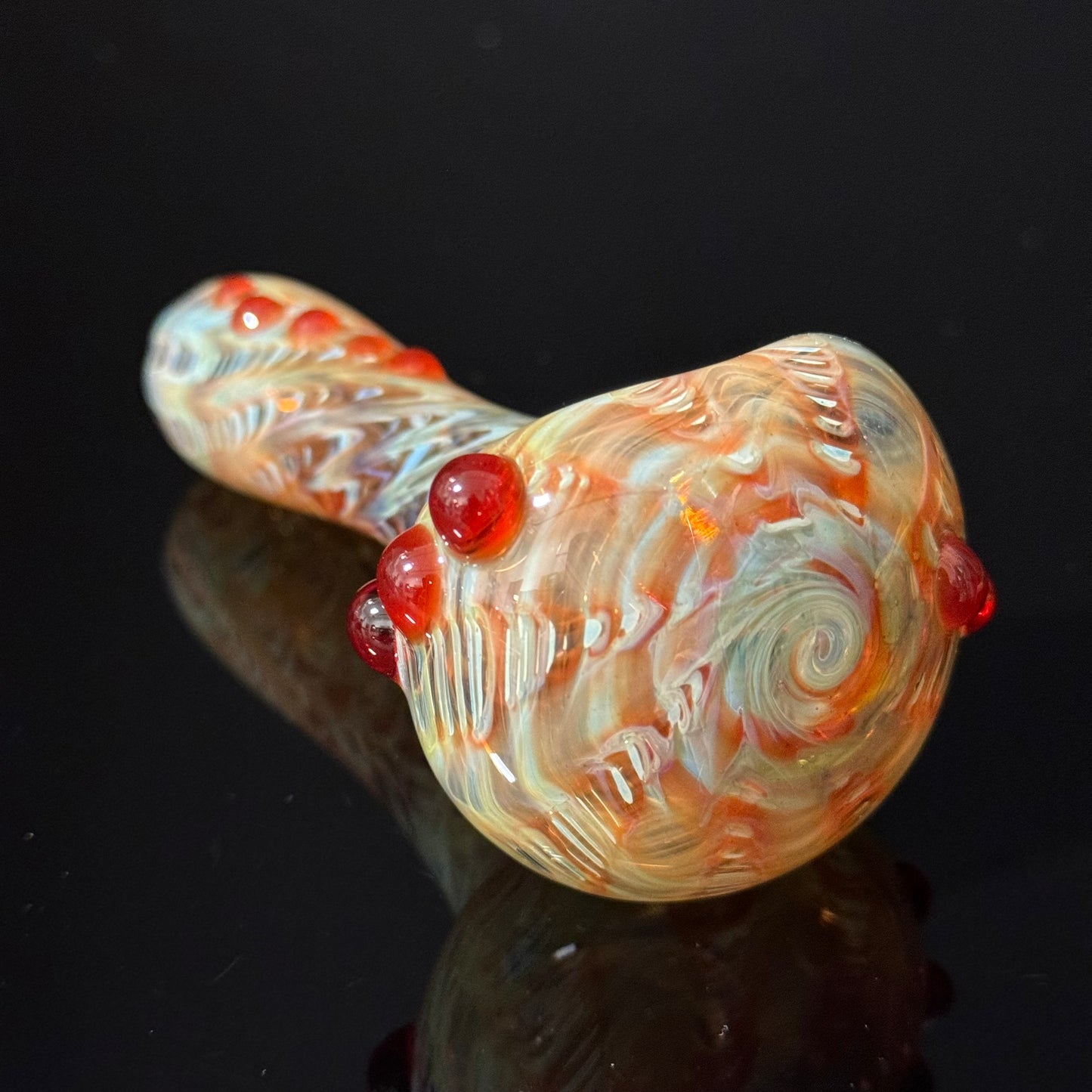 Wrap & Rake Color Changing Glass Heady Pipe Hand Blown