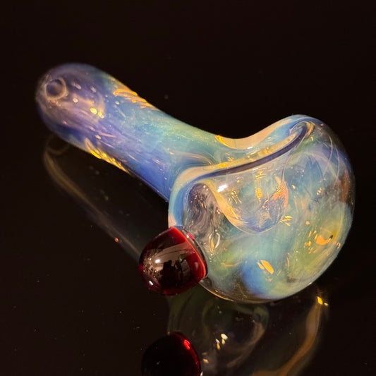 Inside Silver Fuming Color Changing Glass Heady Pipe Hand Blown