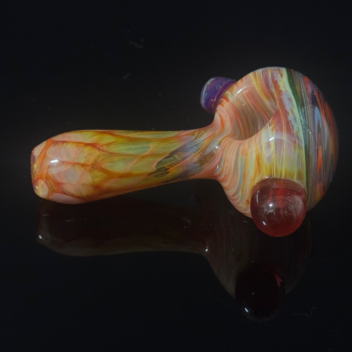 Full Linework Switchback Honeycomb Glass Pipe, Heady Hand Blown