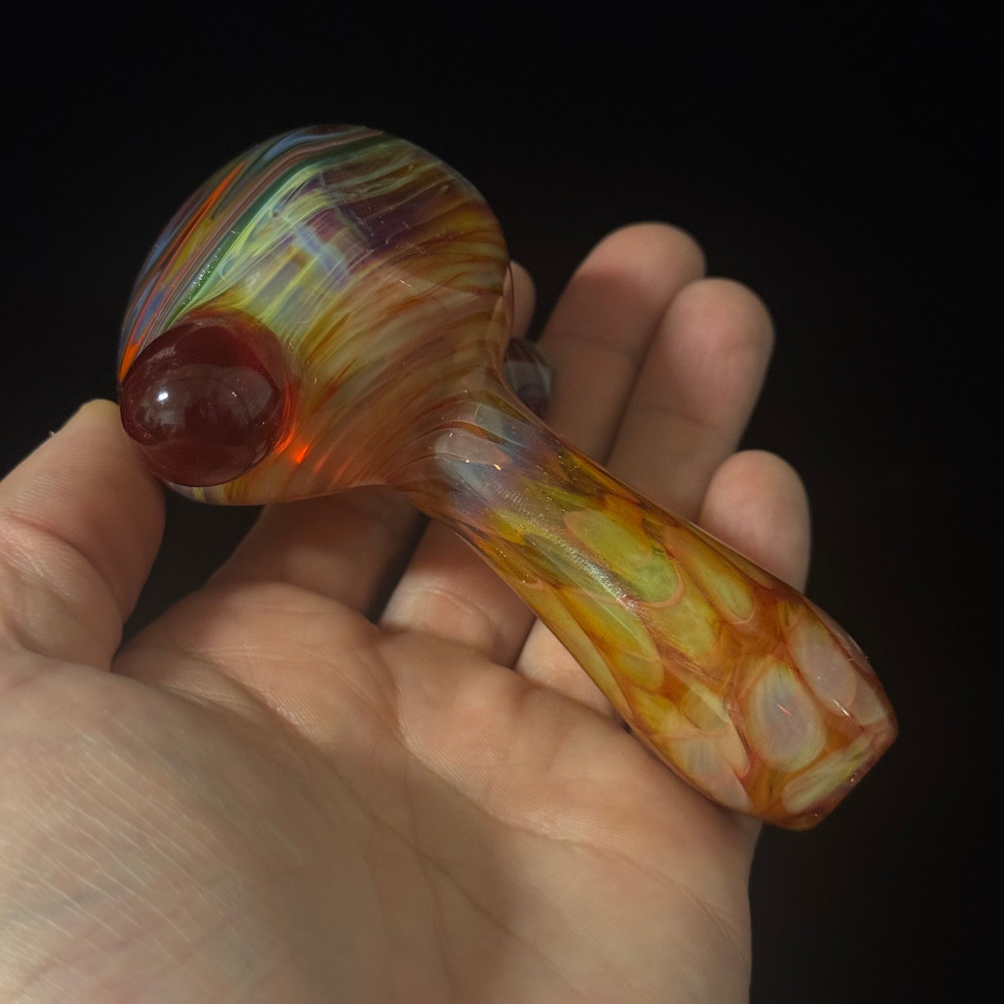 Full Linework Switchback Honeycomb Glass Pipe, Heady Hand Blown