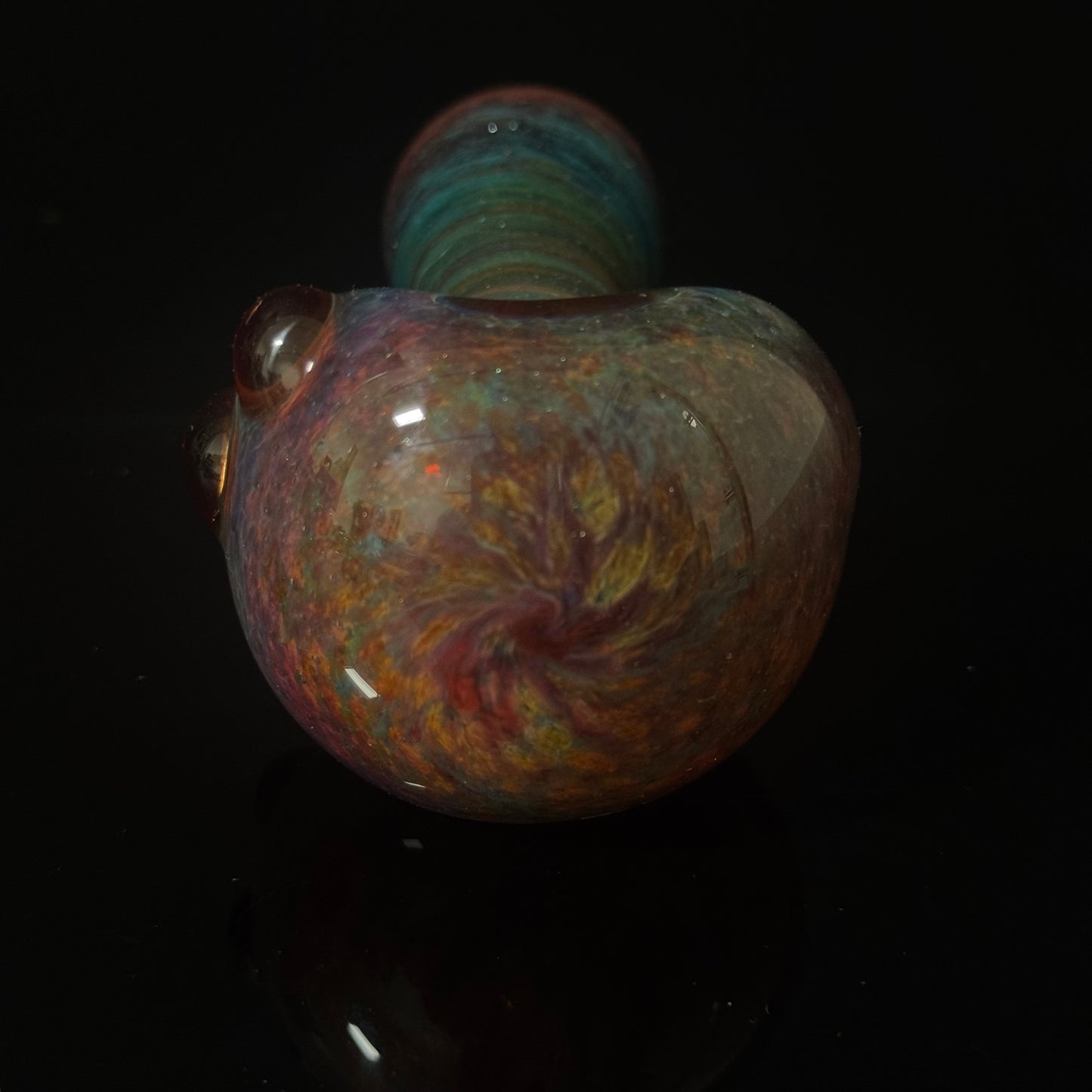 Heavy Inside out Sparkle Blue & Red Glass Pipe Heady Pipe Hand Blown