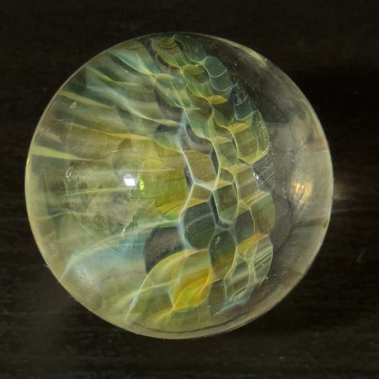 Honeycomb Glass Marble Hand Made