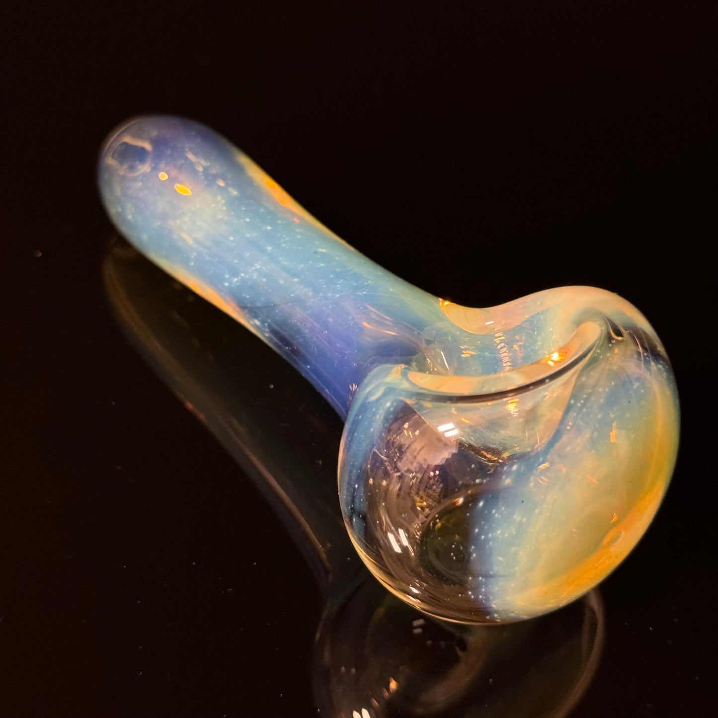 Inside Silver Fuming Color Changing Glass Heady Pipe Hand Blown