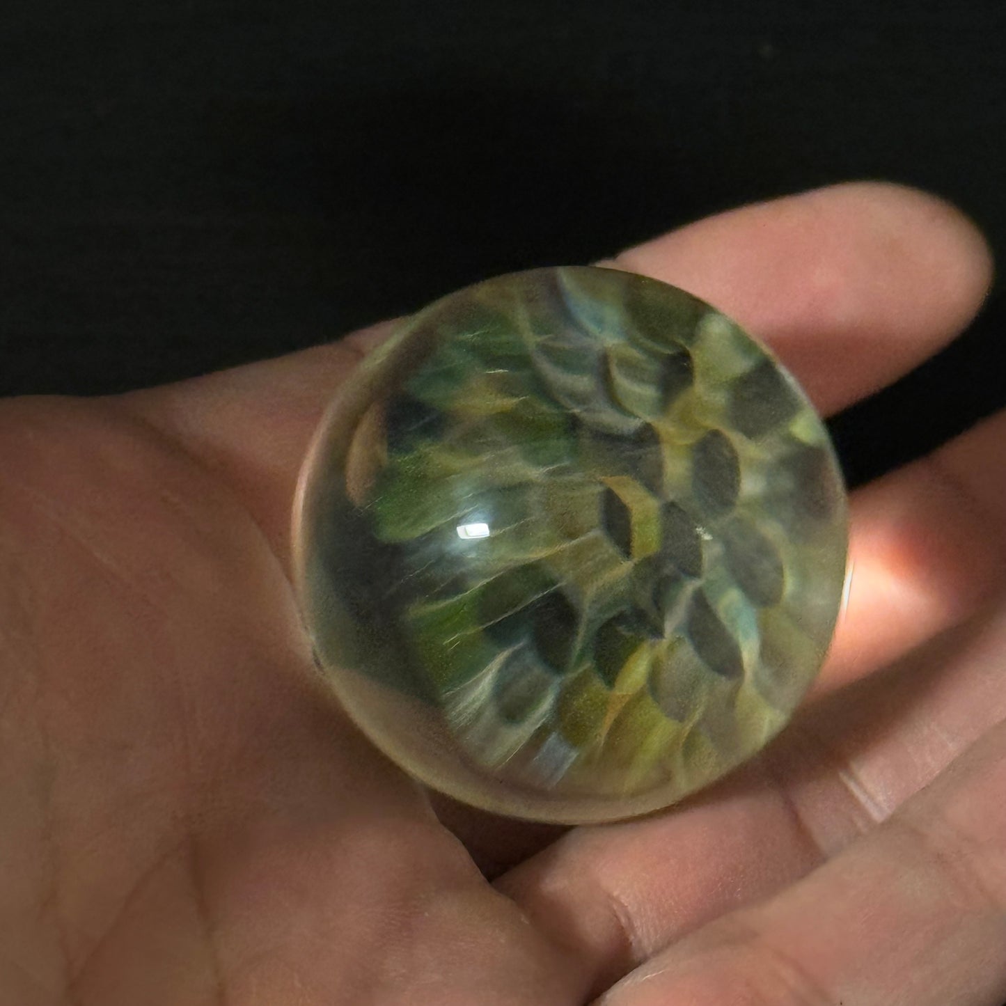 Honeycomb Glass Marble Hand Made