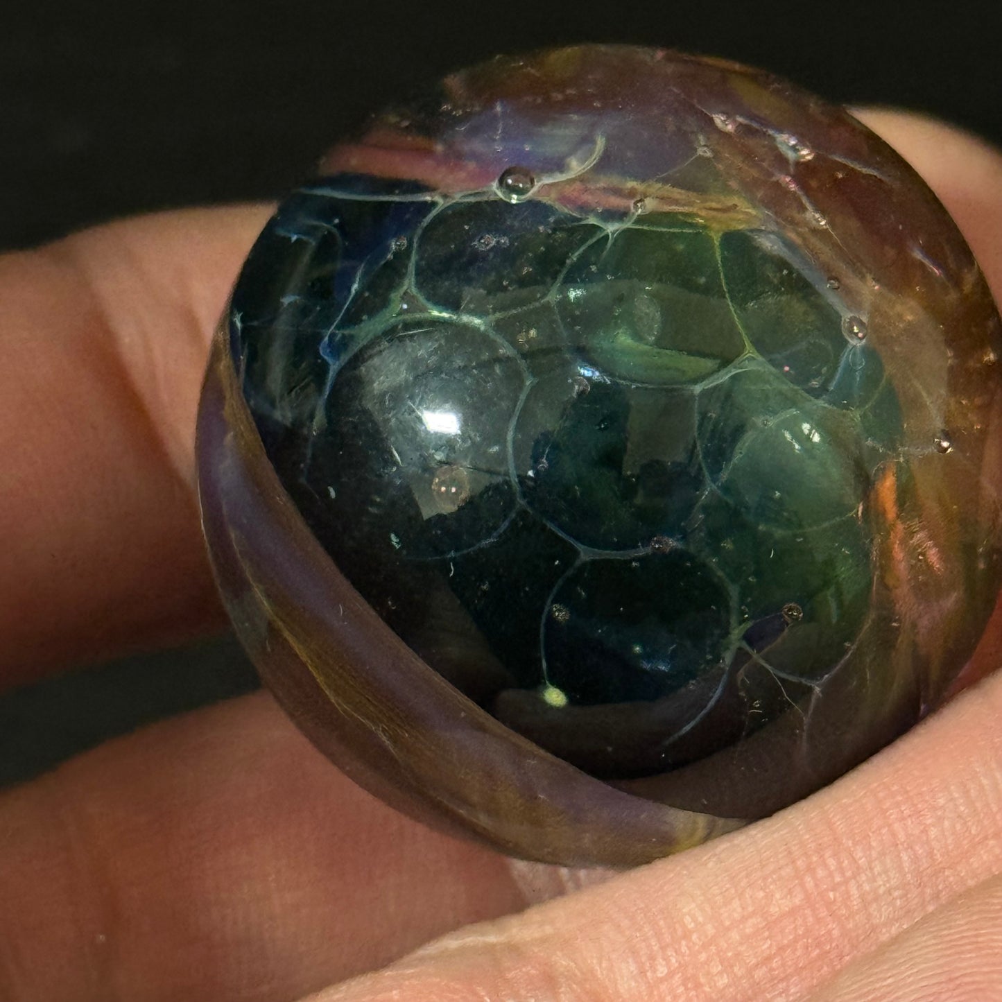 Space Galactic Vortex Glass Marble Hand Made