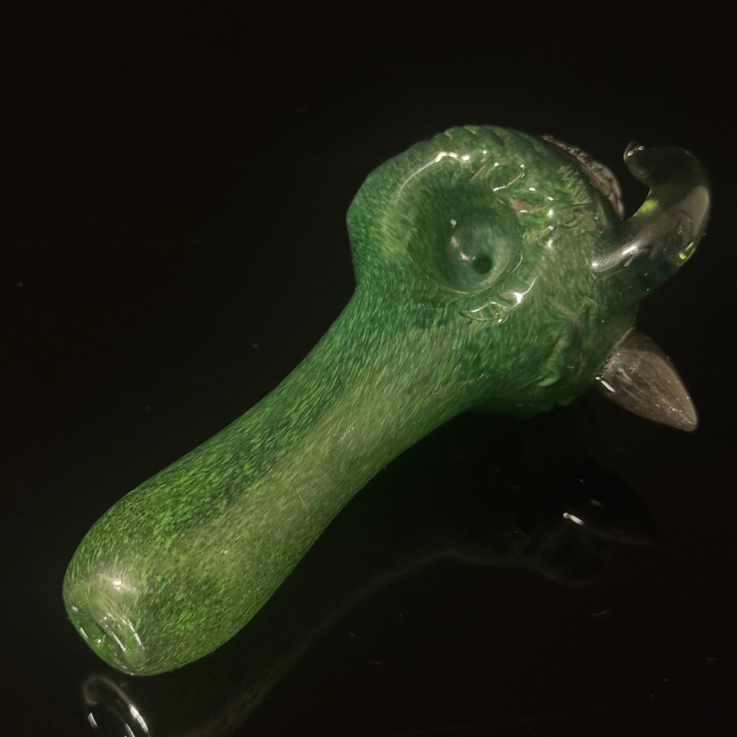 Eyeball Monster Dichro Sparke Green Glass Heady Pipe Hand Blown