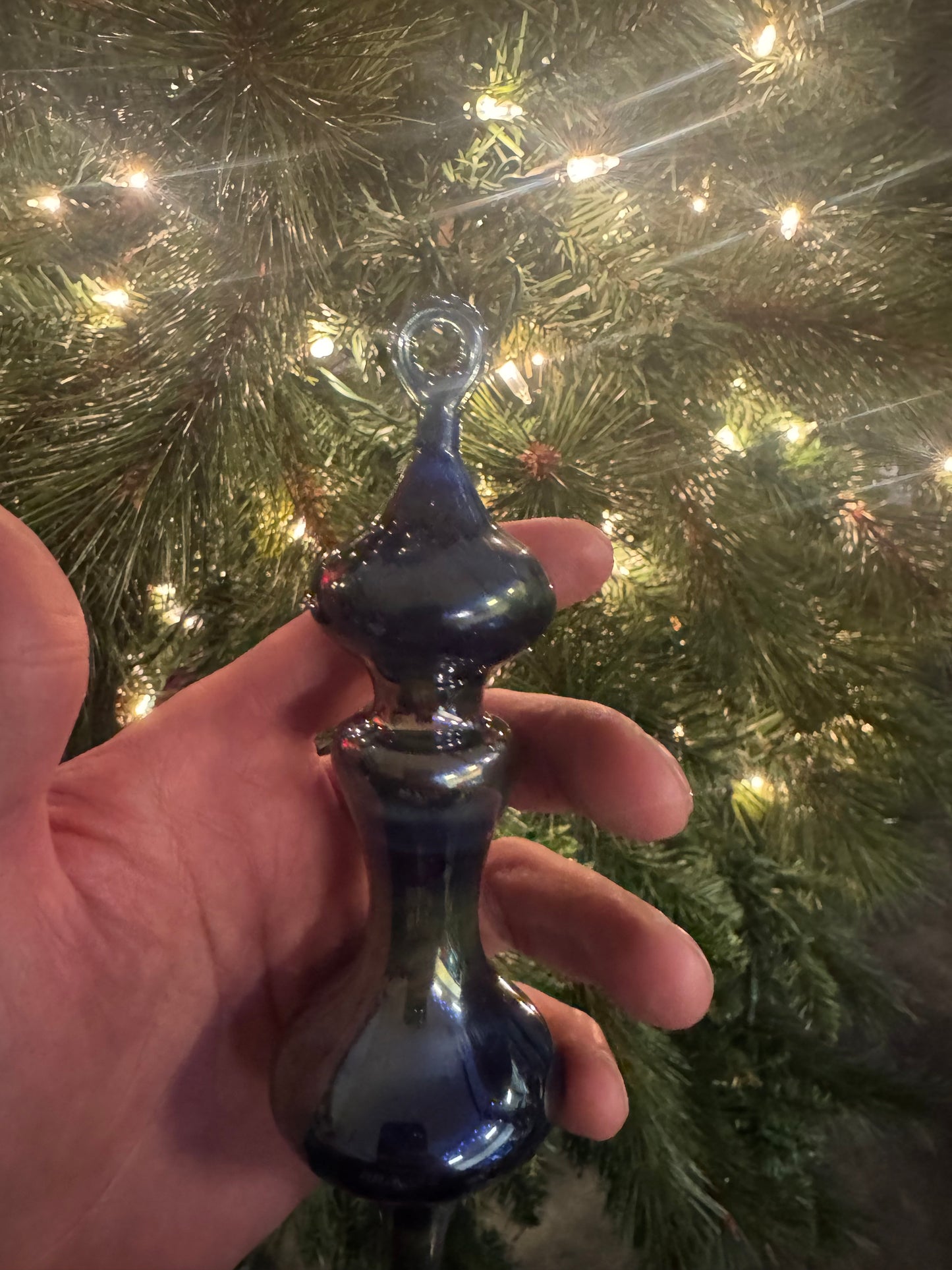 Glass Ornament Cobalt Blue