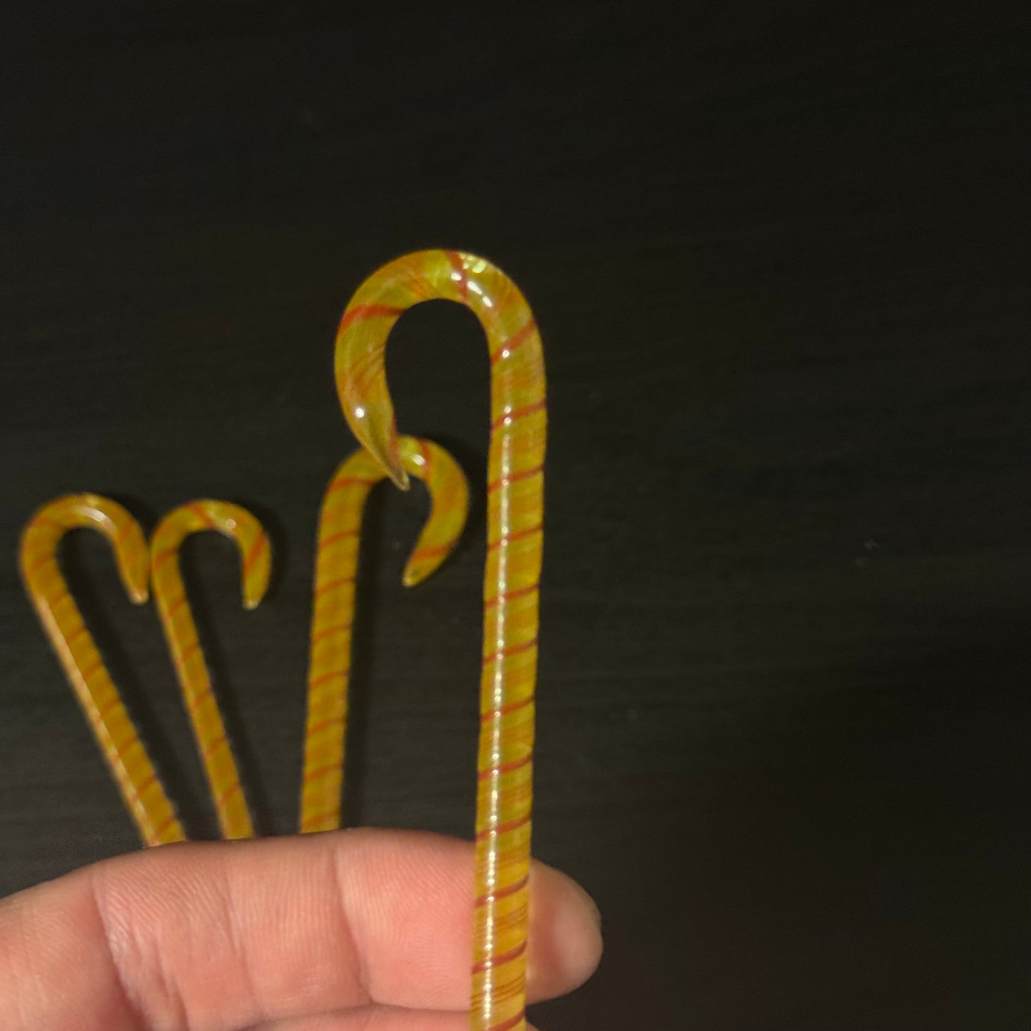 Candy Cane Glass Ornament