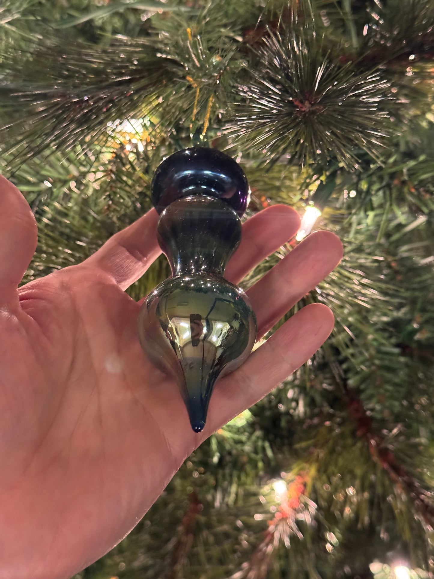 Glass Ornament Cobalt Blue
