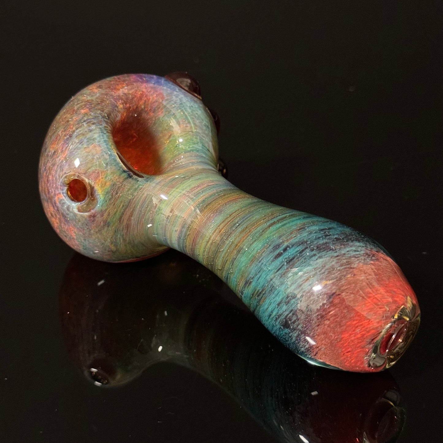 Multicolor Red Inside Out Glass Pipe Heady Pipe Hand Blown Extra Thick