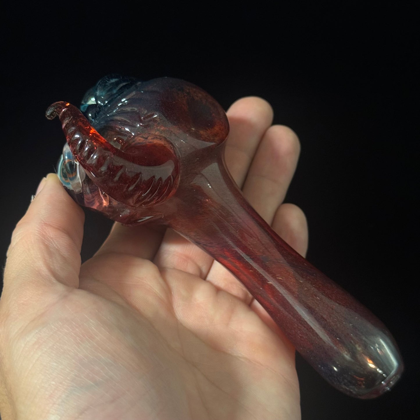 Red Eyeball Monster Glass Heady Pipe Hand Blown