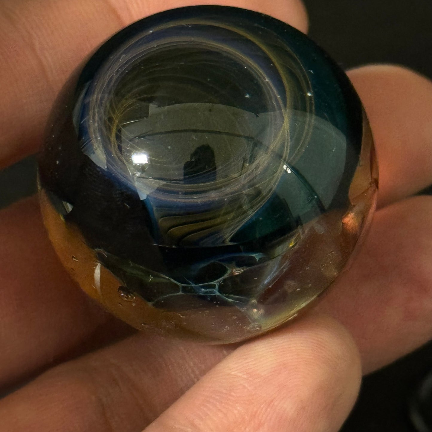 Space Galactic Vortex Glass Marble Hand Made