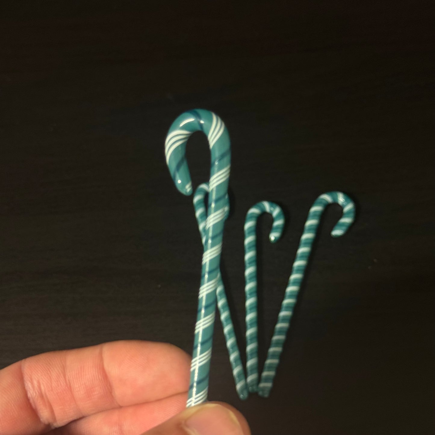 Candy Cane Glass Ornament