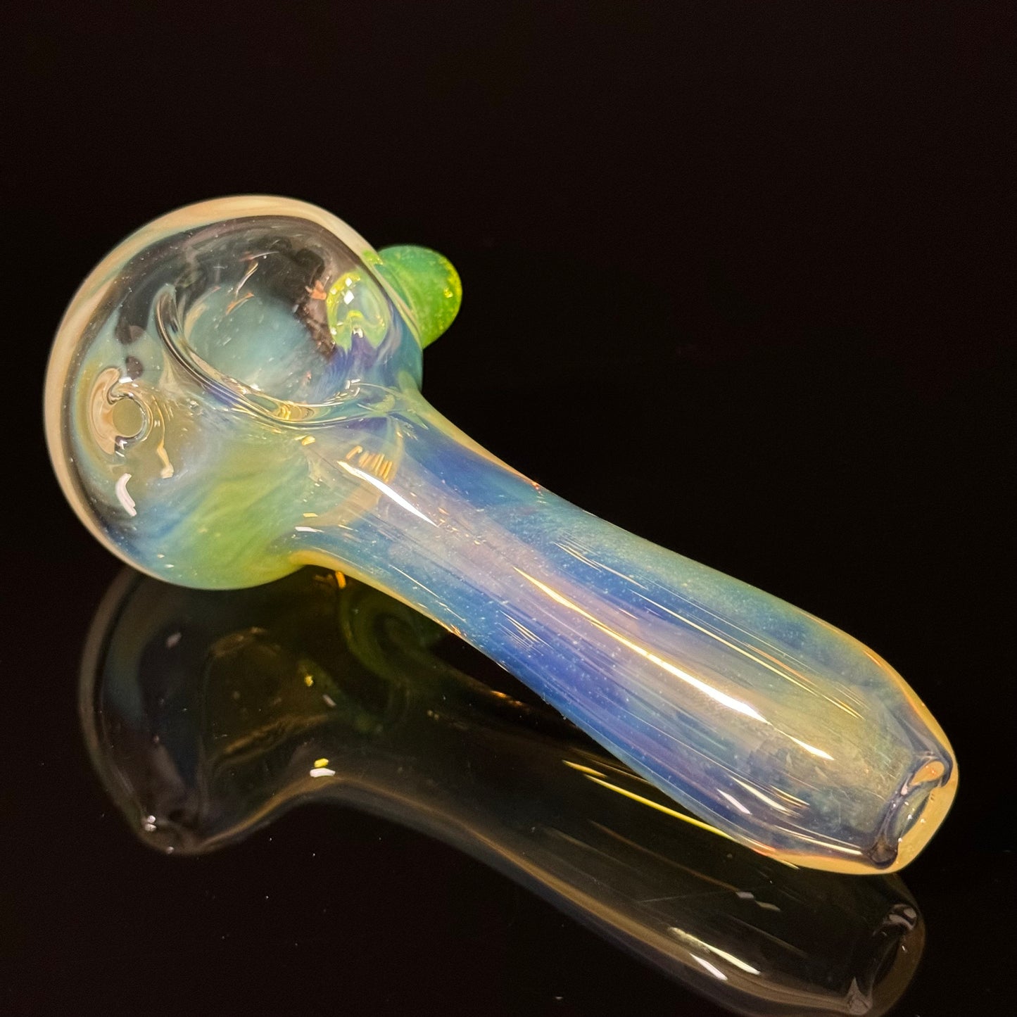 Inside Silver Fuming Color Changing Glass with Slyme Heady Pipe Hand Blown