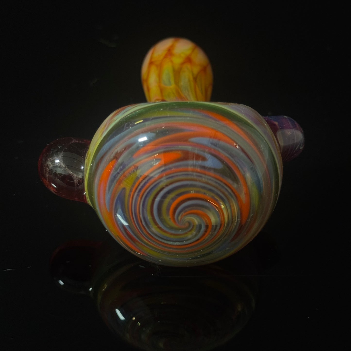 Full Linework Switchback Honeycomb Glass Pipe, Heady Hand Blown