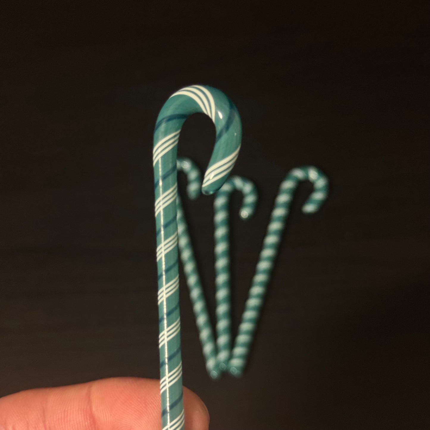 Candy Cane Glass Ornament