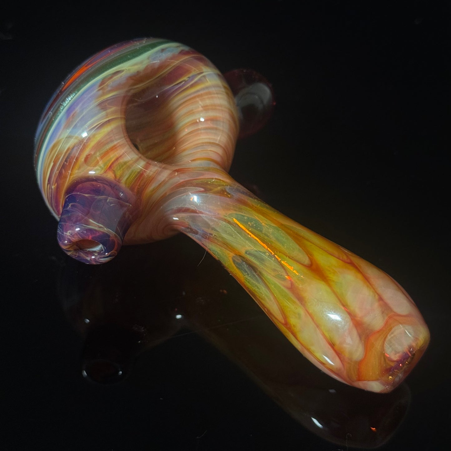 Full Linework Switchback Honeycomb Glass Pipe, Heady Hand Blown