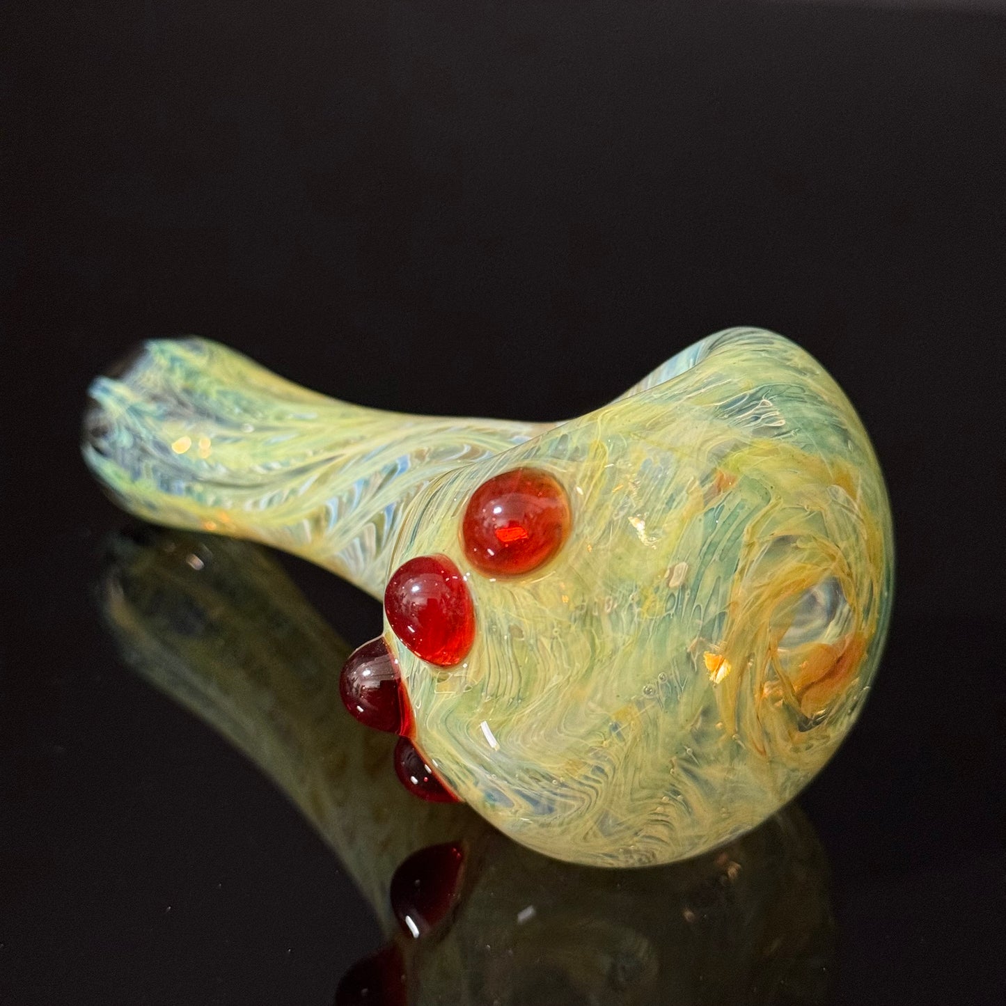 Wrap & Rake Color Changing Glass Heady Pipe Hand Blown