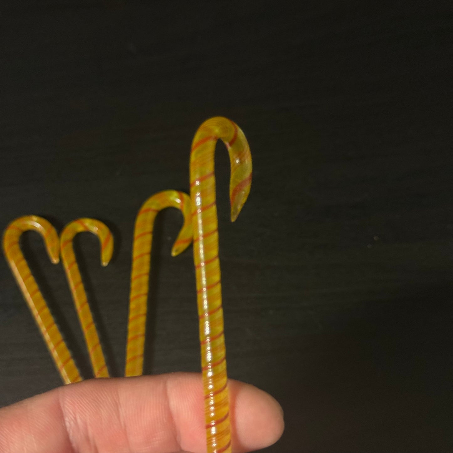 Candy Cane Glass Ornament