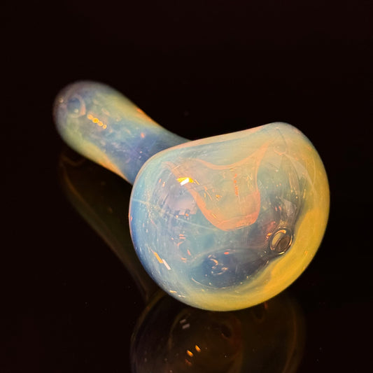 Inside Silver Fuming Color Changing Glass Heady Pipe Hand Blown