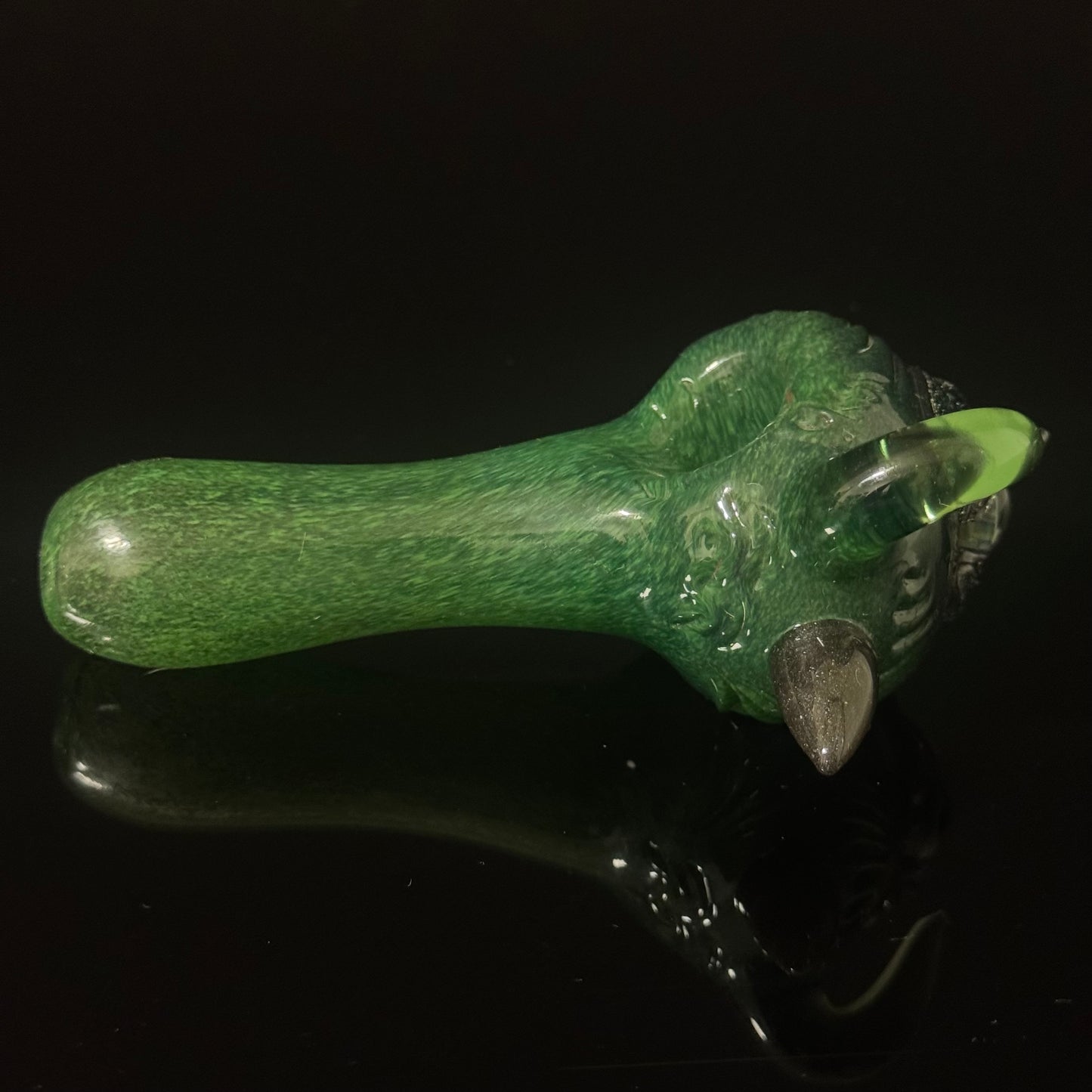 Eyeball Monster Dichro Sparke Green Glass Heady Pipe Hand Blown