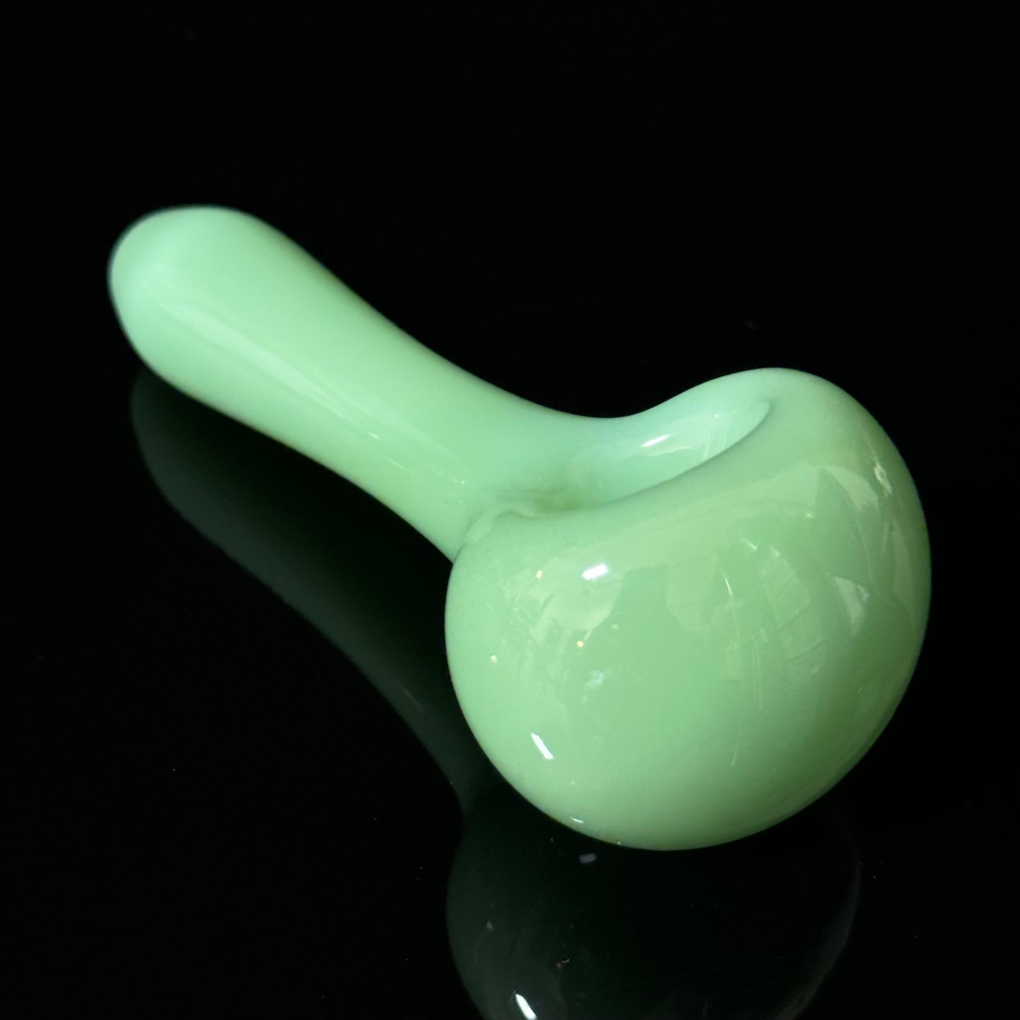 Solid Teal Color Glass Heady Pipe Hand Blown