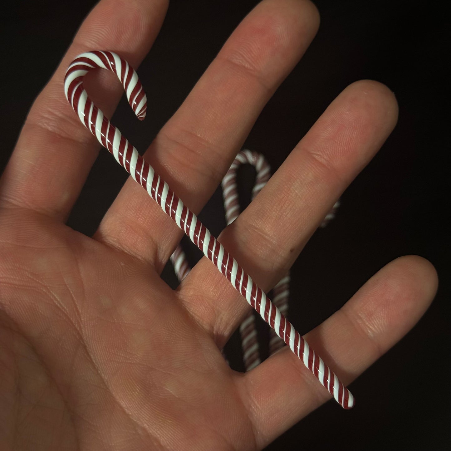 Candy Cane Glass Ornament