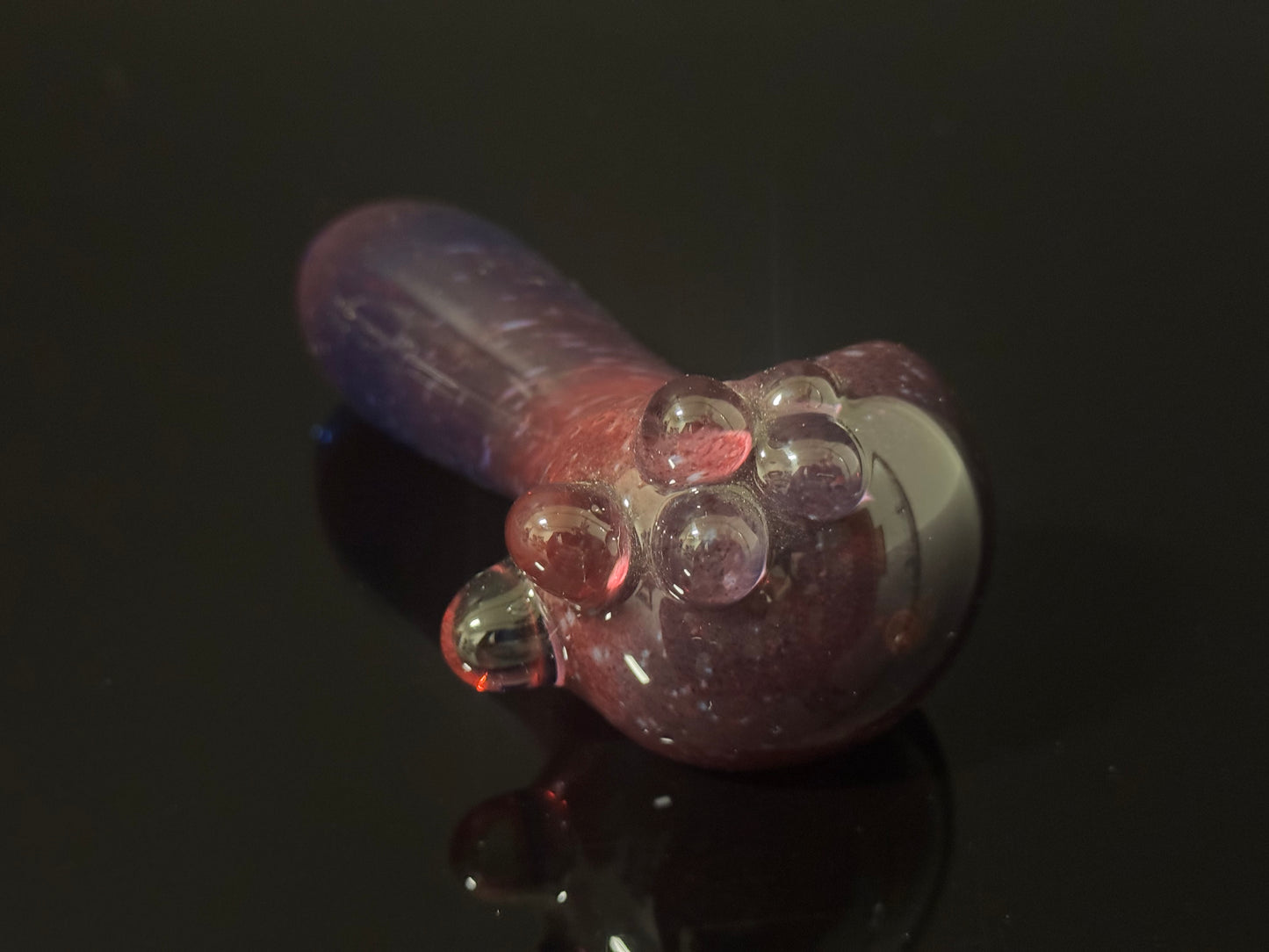 Multicolor Maroon Purple Inside Out Glass Pipe Heady Pipe Hand Blown Extra Thick