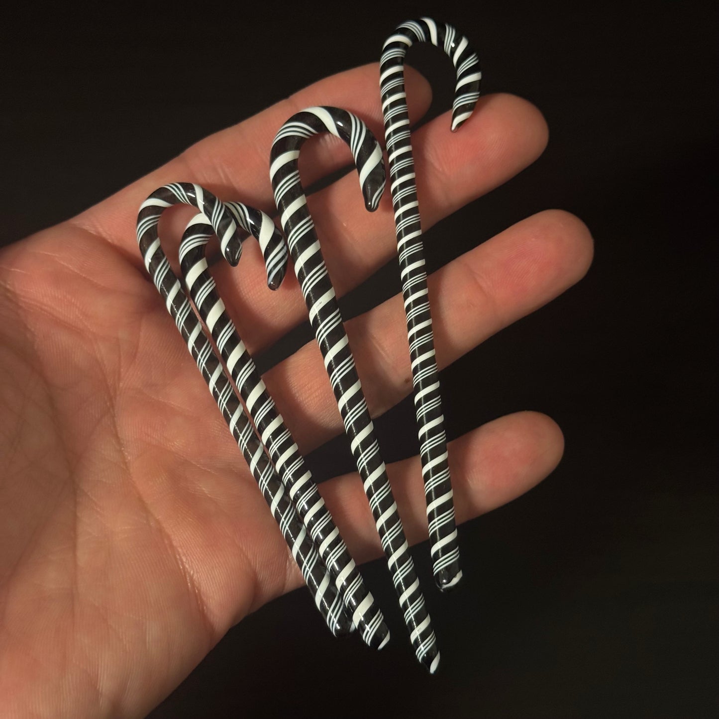 Candy Cane Glass Ornament