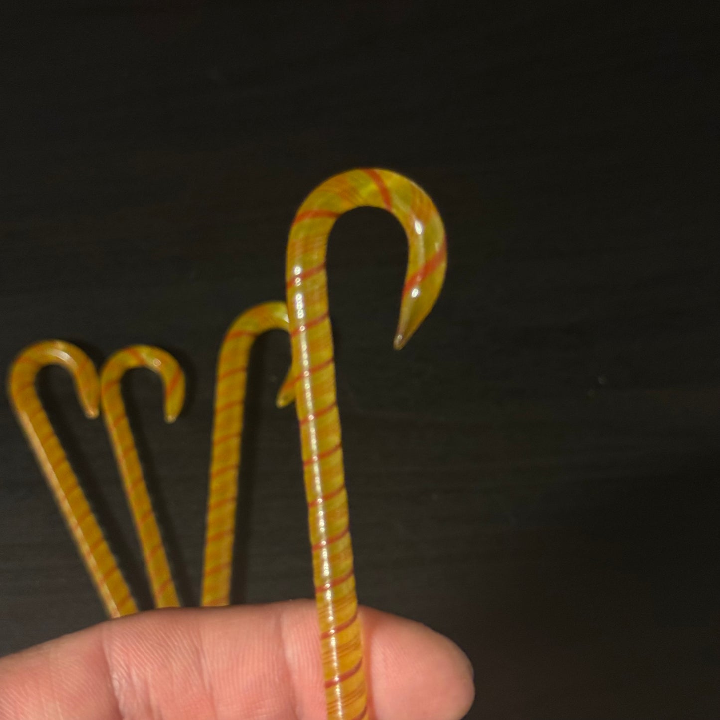 Candy Cane Glass Ornament