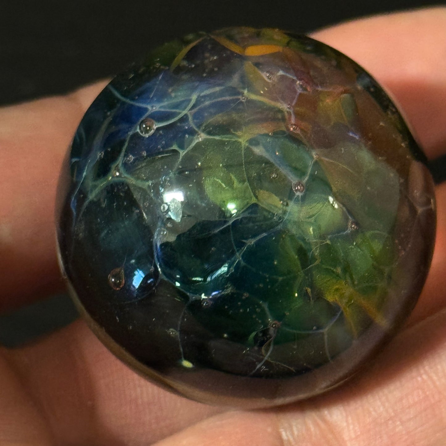 Space Galactic Vortex Glass Marble Hand Made
