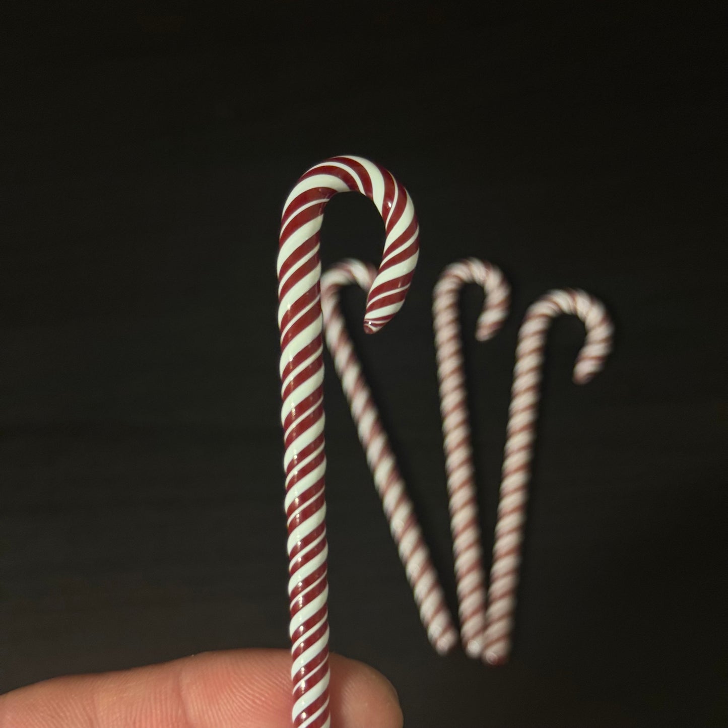 Candy Cane Glass Ornament