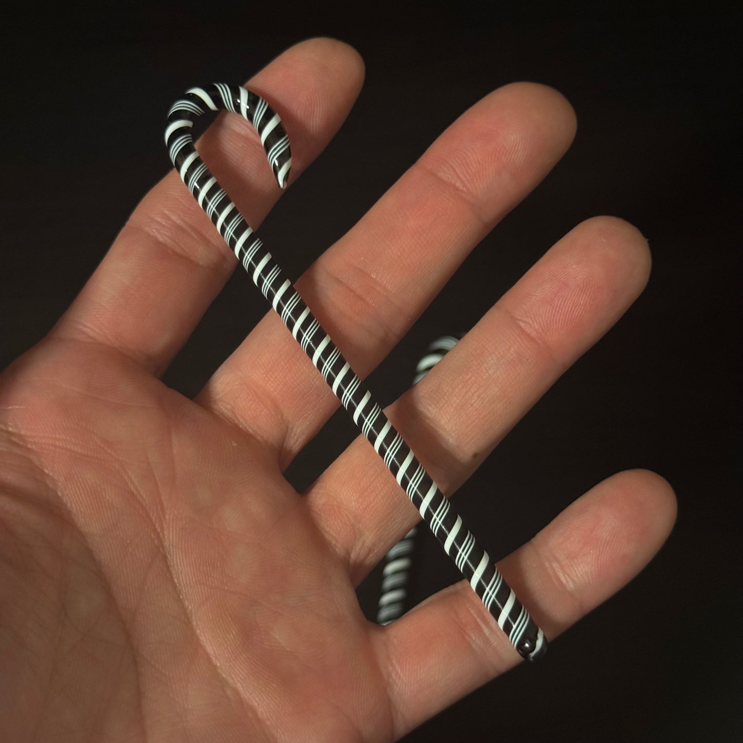 Candy Cane Glass Ornament